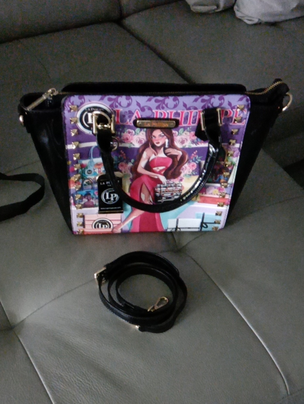 La Phillipe Graphic Satchel - NWOT